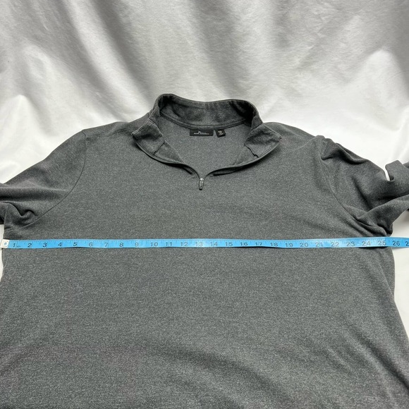 Marc Anthony Slim Fit 1/4 Zip Long Sleeve Pullover Men’s Size XXL Mock Neck Gray - Picture 7 of 8